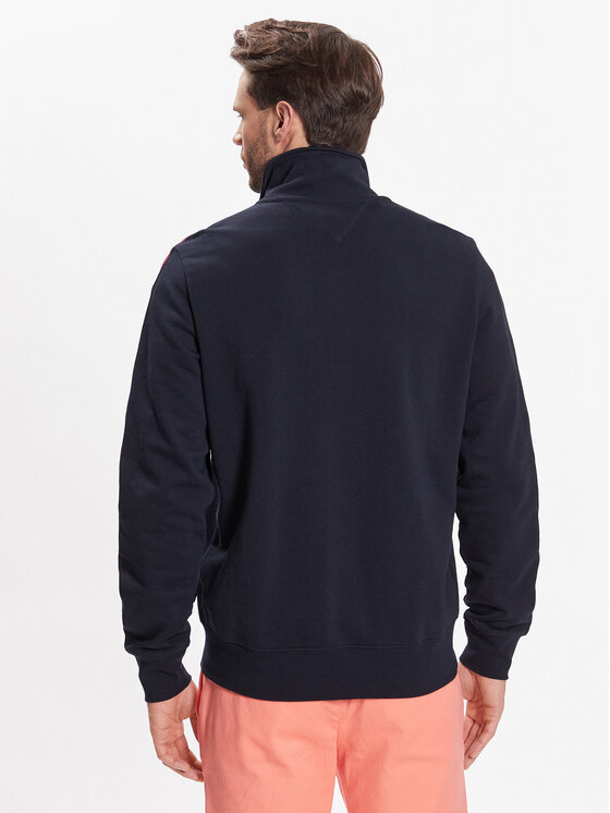 Tommy Hilfiger Tommy Hilfiger Μπλούζα Global Stripe Tape MW0MW30020 Σκούρο μπλε Regular Fit