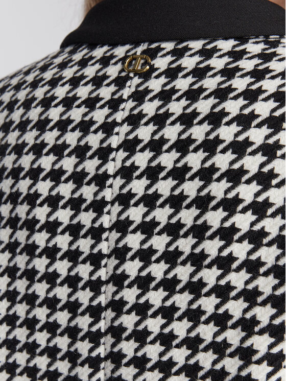 TWINSET TWINSET Vlněný kabát 222TT2461 Černá Regular Fit
