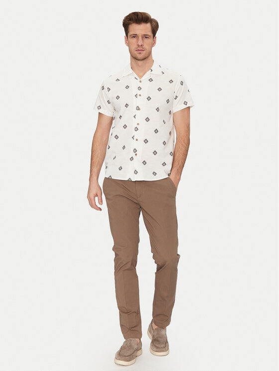 INDICODE INDICODE Košile Bolling 20-512 Bílá Regular Fit