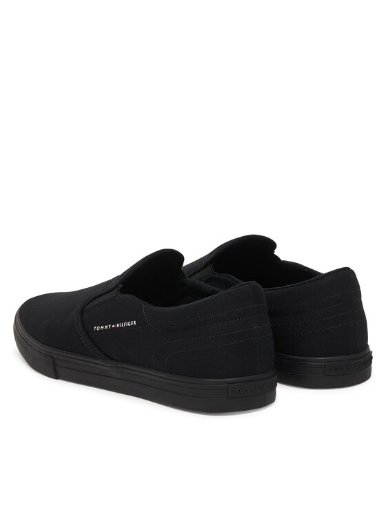 Tommy Hilfiger Tommy Hilfiger Sneakers aus Stoff Vulc Core Slip On FM0FM05689 Schwarz