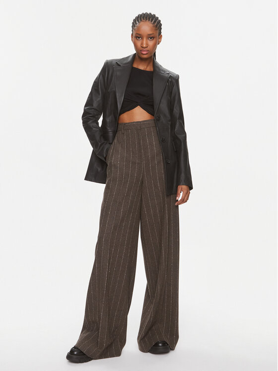 Remain Remain Kalhoty z materiálu BCR759 Hnědá Regular Fit