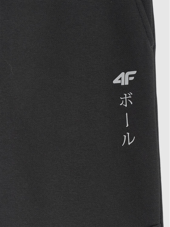 4F 4F Pantaloni da tuta 4FJRAW25TTROM1663-20S Nero Loose Fit