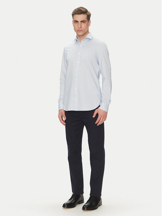 Michael Kors Michael Kors Marškiniai MK0DS01555 Žydra Slim Fit