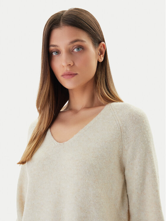 Vero Moda Vero Moda Pulover Aquarius 10331898 Bej Regular Fit