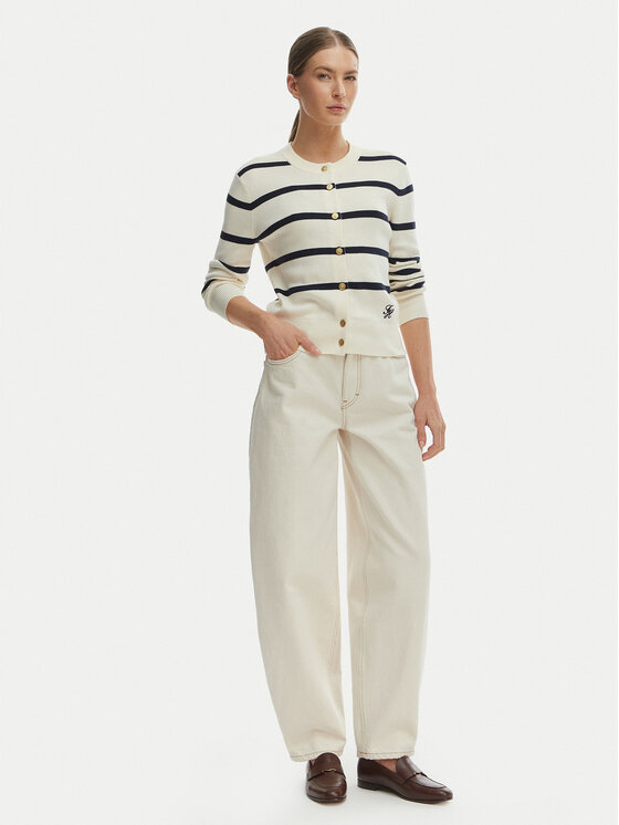 Tommy Hilfiger Tommy Hilfiger Kardigán WW0WW49617 Ekru Regular Fit
