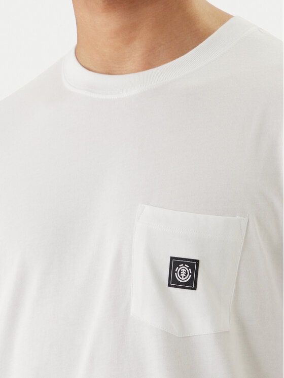 Element Element T-Shirt Icon Label Pocket ELYKT00198 Weiß Regular Fit