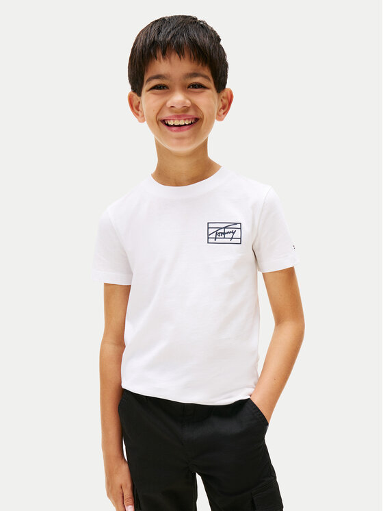 Tommy Hilfiger Tommy Hilfiger T-Shirt Varsity Print KB0KB09932 Bílá Regular Fit