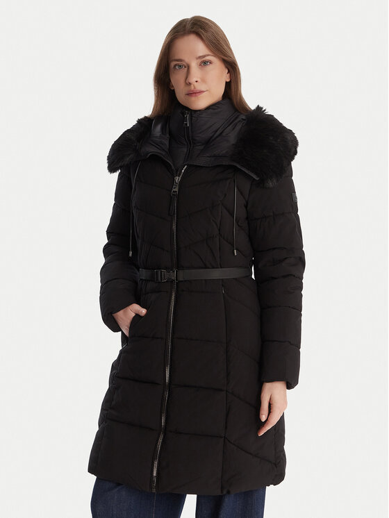 DKNY DKNY Geacă de iarnă DLEMPU15 Negru Regular Fit