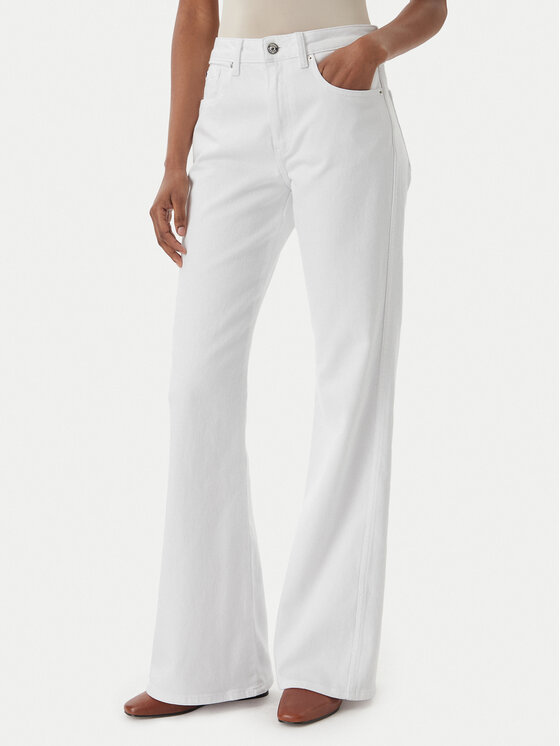 Tommy Hilfiger Tommy Hilfiger Jeans hlače WW0WW49655 Bela Flare Fit