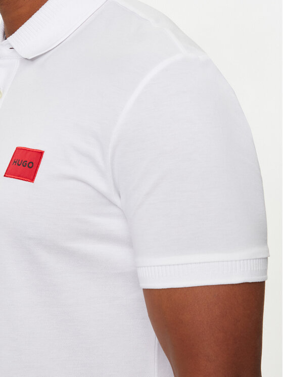 HUGO Hugo Polo Dereso222 50466202 Biały Slim Fit