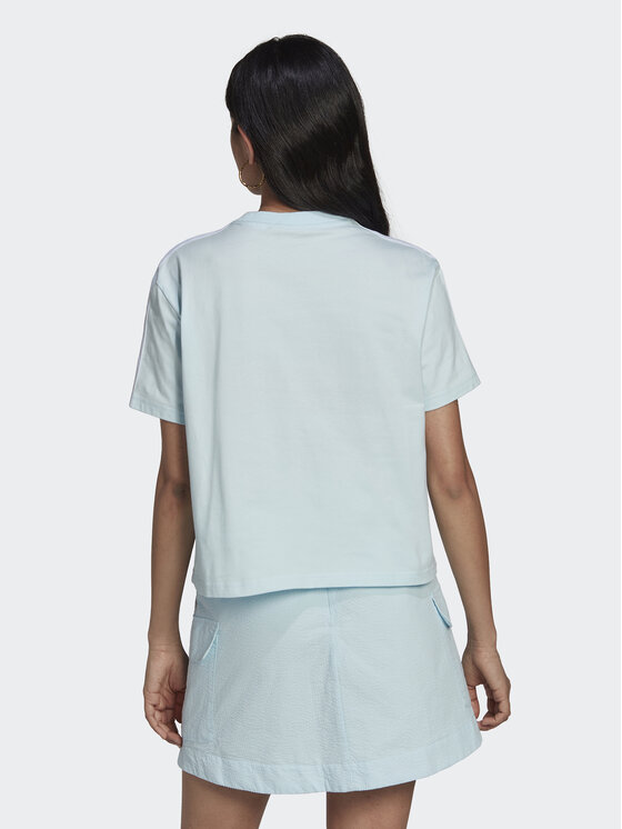 adidas adidas T-shirt Adicolor Classics Poplin Back Loose Tee HL9302 Svijetloplava Loose Fit