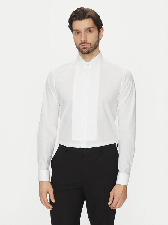 Michael Kors Michael Kors Košile MK0DS01002 Bílá Slim Fit