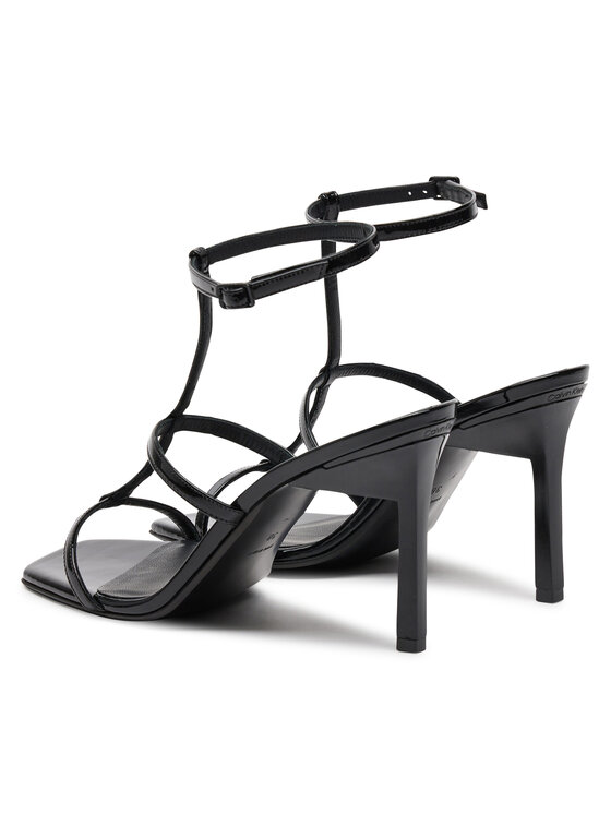 Calvin Klein Calvin Klein Sandały Heel Gladi Sandal 90 Pat HW0HW02312 Czarny