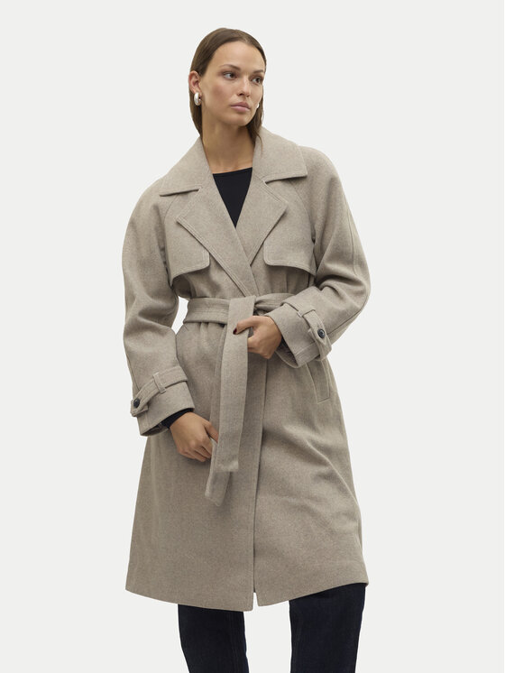 Vero Moda Prechodný kabát Pop Miley 10319995 Béžová Regular Fit