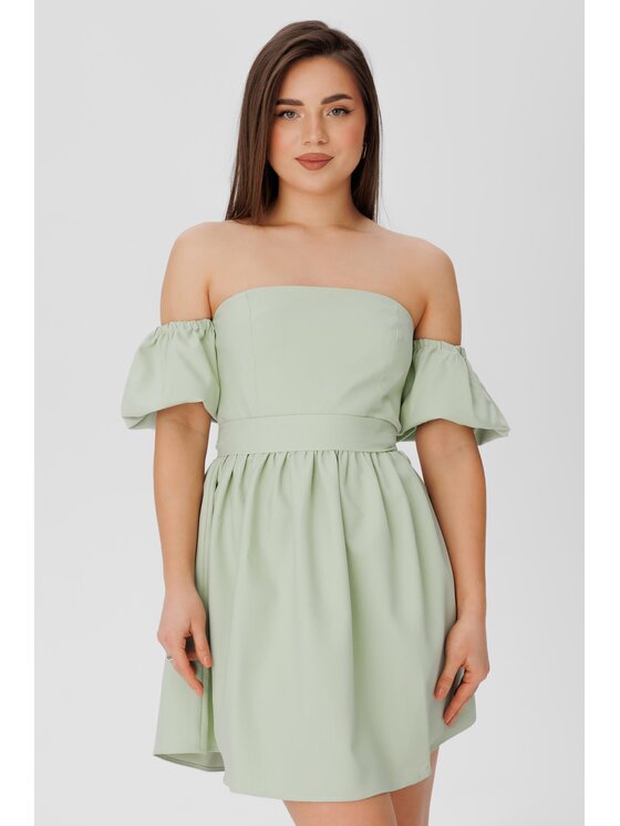 LAURELLA Letné šaty 4SS056 Zelená Regular Fit
