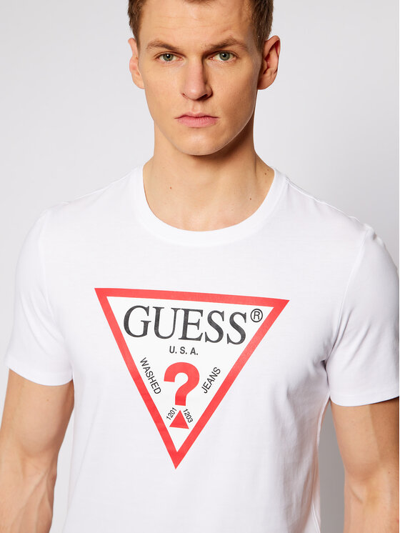 Guess Guess T-Shirt M1RI71 I3Z11 Λευκό Slim Fit