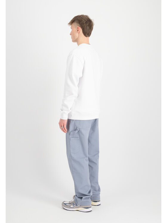 Alpha Industries Alpha Industries Bluza Holographic Small Logo Sweater Biały Regular Fit