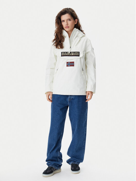 Napapijri Napapijri Anorak Rainforest NP0A4G7F Weiß Regular Fit