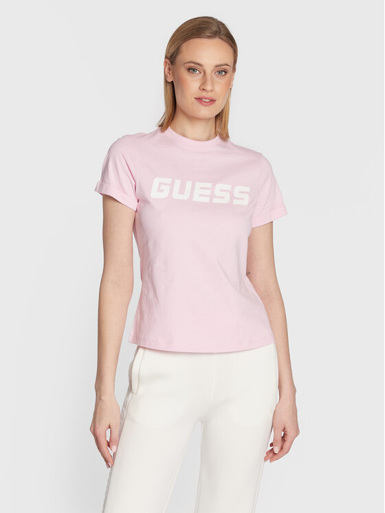 Guess Guess T-krekls V3RI02 I3Z14 Rozā Regular Fit