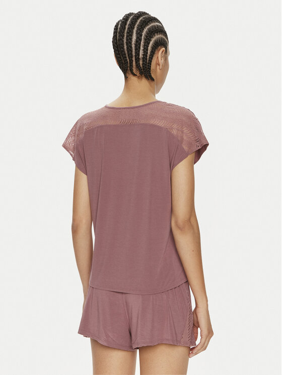 Calvin Klein Underwear Calvin Klein Underwear Koszulka piżamowa 000QS7157E Różowy Relaxed Fit