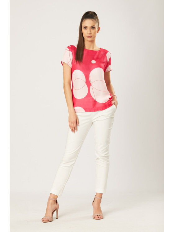 QUIOSQUE QUIOSQUE Halenka PINK DOTS BLOUSE Bordó Regular Fit