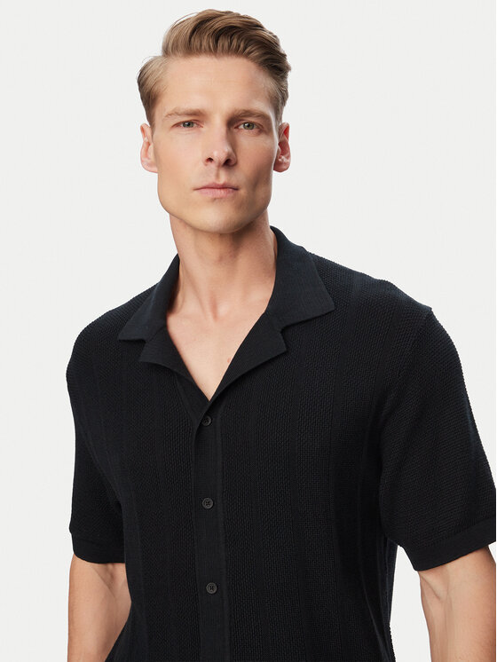 Karl Lagerfeld Jeans Karl Lagerfeld Jeans Tricou polo B2M18028 Negru Relaxed Fit