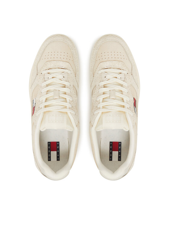 Tommy Jeans Tommy Jeans Laisvalaikio batai Tjm Cupsole Suede EM0EM01568 Écru