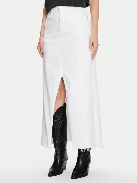 Gap Gap Džínsová sukňa 870045-00 Biela Regular Fit