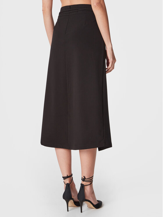Moss Copenhagen Moss Copenhagen Midi suknja Genetta 17111 Crna Regular Fit