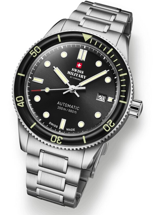 Swiss Military by Chrono Swiss Military by Chrono Hodinky SMA34106.01 Strieborná