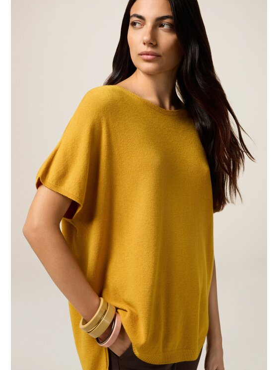 Oltre Oltre Cardigan M047E002033N028 Giallo Baggy Fit