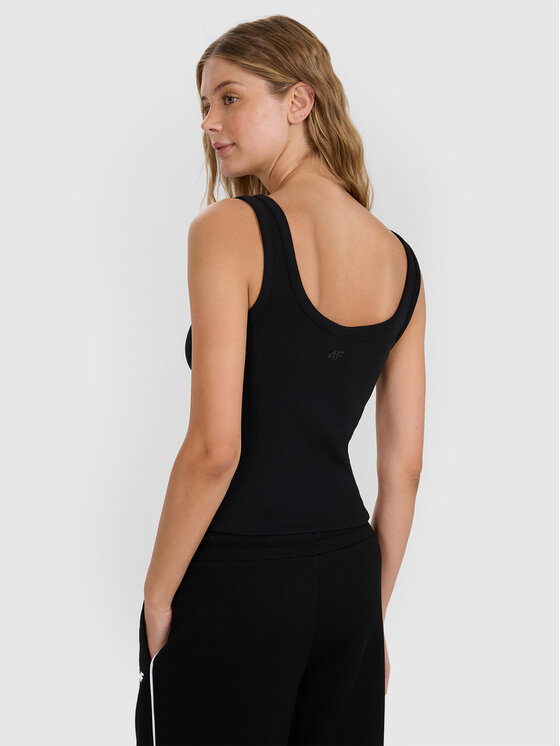 4F 4F Tank top PREMIUM CLUB Czarny Slim Fit
