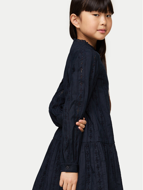 Tommy Hilfiger Tommy Hilfiger Elegantes Kleid KG0KG08216 M Dunkelblau Regular Fit
