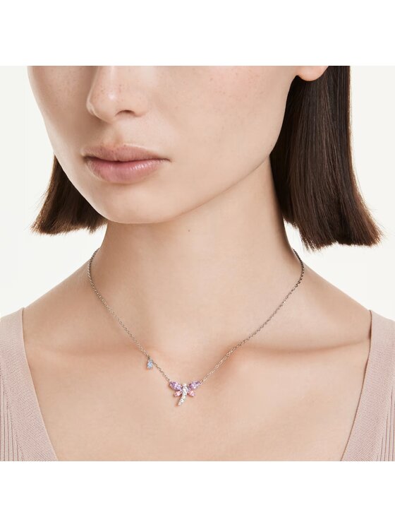Swarovski Swarovski Naszyjnik Dragonfly Ariana Grande 5737383 Srebrny