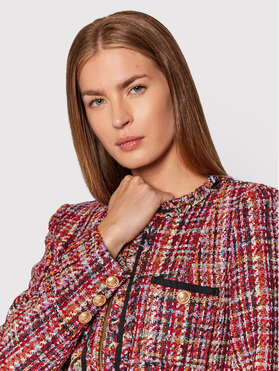 Guess Guess Švarkas W1BL19 KAUN0 Raudona Slim Fit