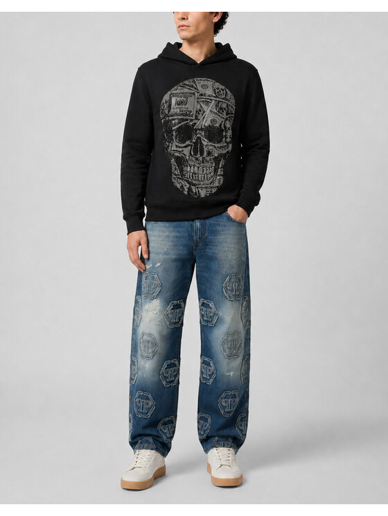 PHILIPP PLEIN PHILIPP PLEIN Mikina 31599 Černá Regular Fit