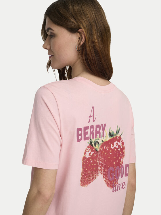 ONLY ONLY T-Shirt Lucy 15367829 Czerwony Regular Fit