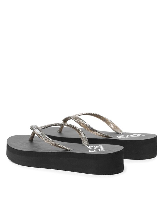 EA7 Emporio Armani EA7 Emporio Armani Šlepetės per pirštą XFQ013 XK322 S466 Juoda