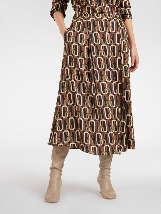 Elena Mirò Elena Mirò Gonna midi 1042P200065N002 Marrone A-Line Fit