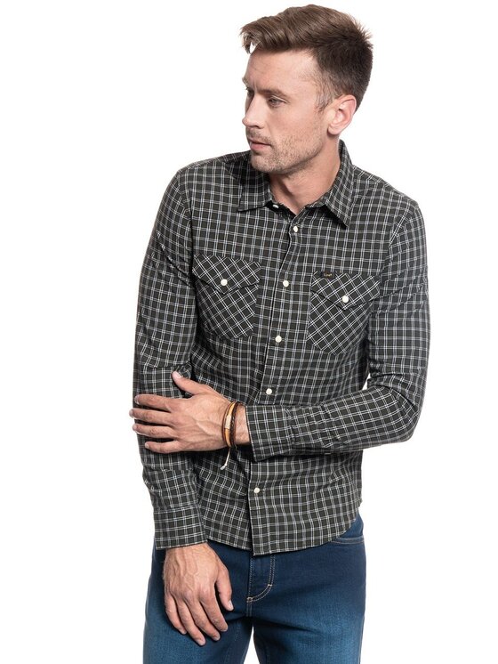 Koszula, rozmiar M, Zielone, CLEAN WESTERN SHIRT
