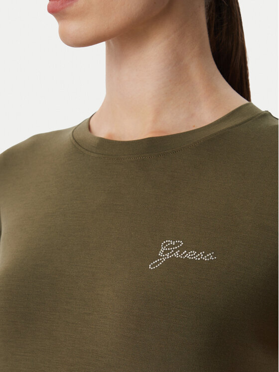 Guess Guess T-Shirt W6YI12 K3751 Khaki Regular Fit