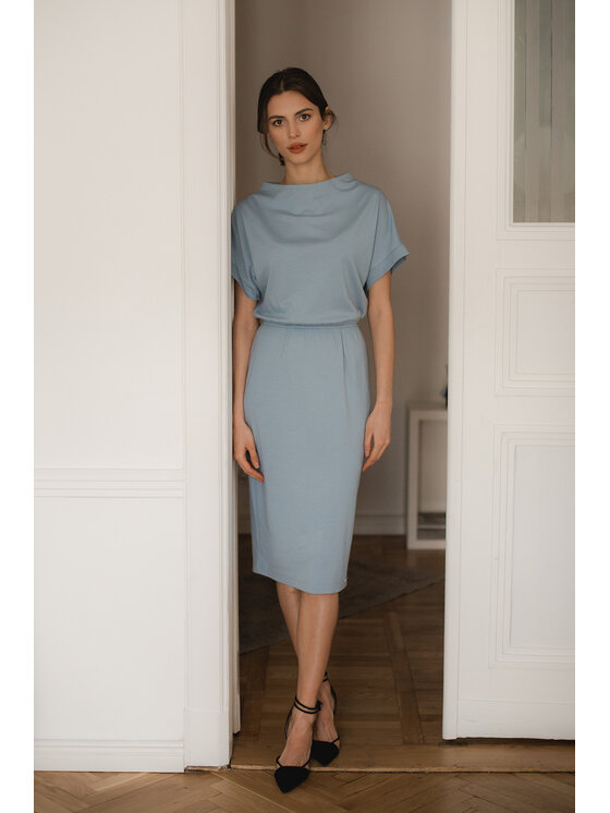 Lenitif Lenitif Vestito L087 Blu Regular Fit