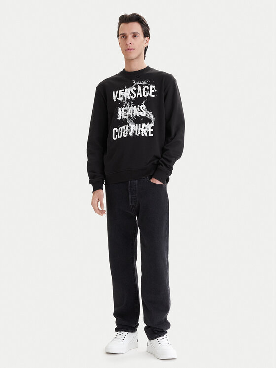 Versace Jeans Couture Versace Jeans Couture Majica dugih rukava 80GAIC01 CF00C Crna Regular Fit