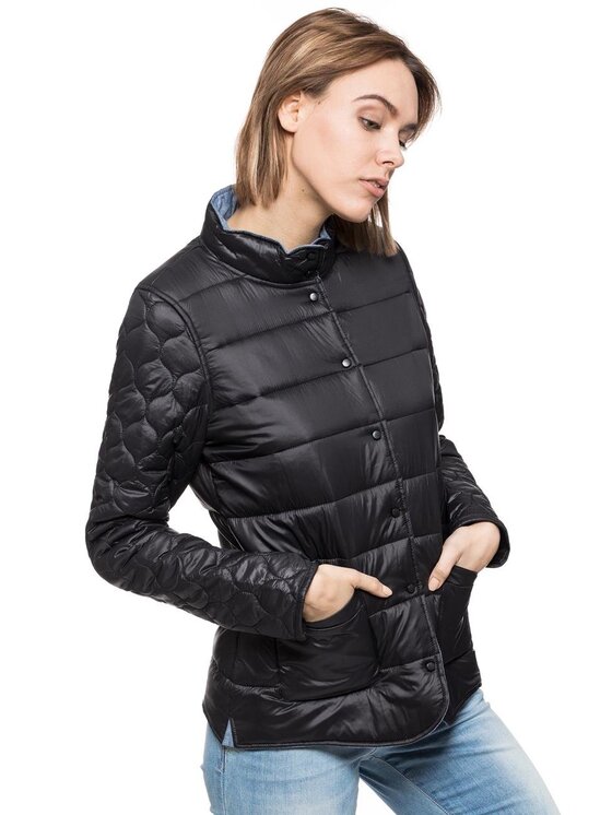 Wrangler Wrangler Kurtka damska REVERSIBLE JACKET Niebieski Slim Fit