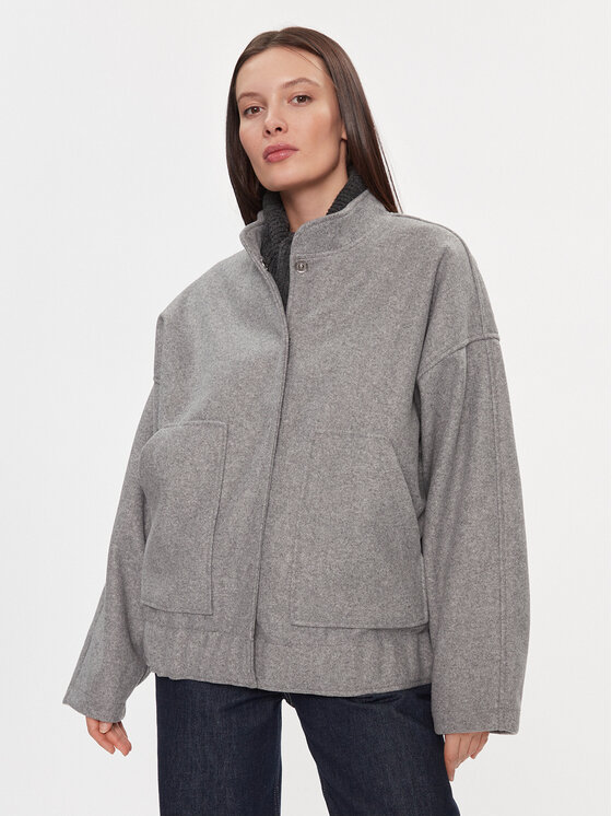 Noisy May Noisy May Μπουφάν μεταβατικό Halston 27029328 Γκρι Relaxed Fit