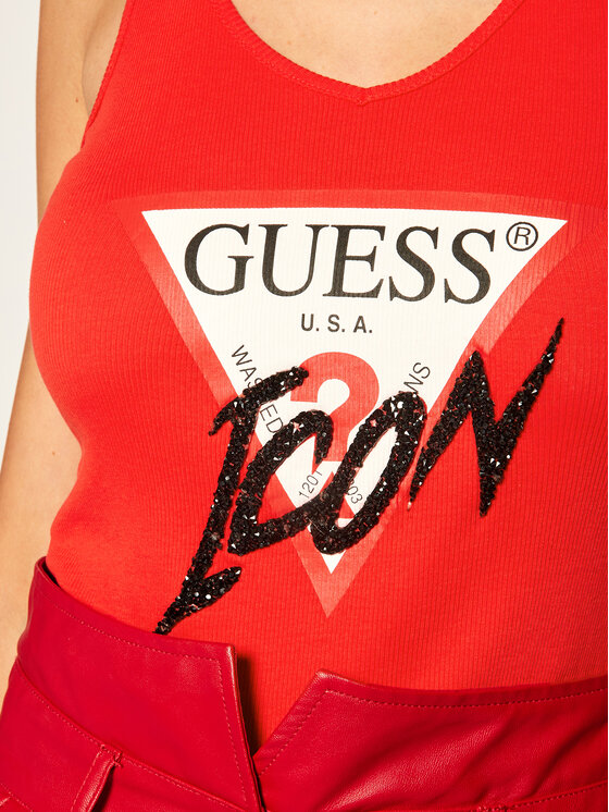 Guess Top Myrella W0YP94 K1811 Červená Slim Fit • Modivo.sk