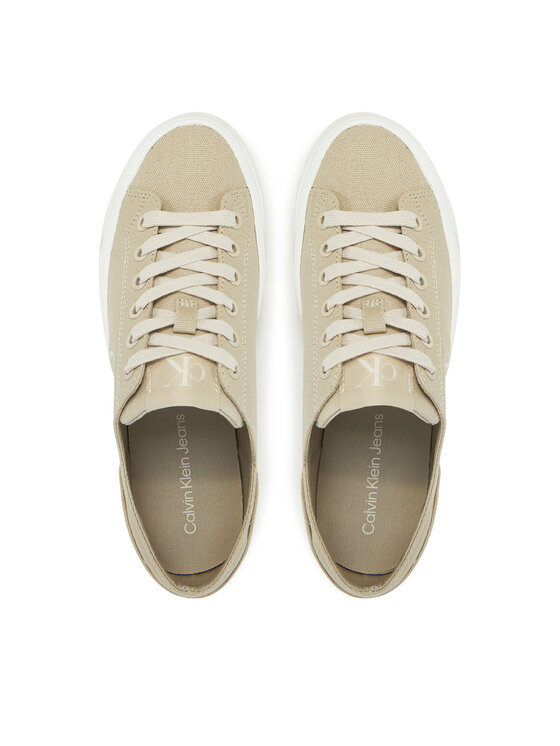 Calvin Klein Jeans Calvin Klein Jeans Tenniskingad Vulc Flatform Low Cv Mg YW0YW01763 Beež