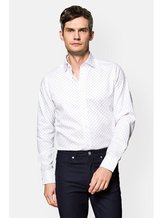 Lancerto Lancerto Koszula Javier KO073122000022 Biały Slim Fit