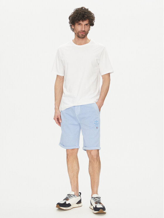 Aeronautica Militare Aeronautica Militare Pantaloncini sportivi 251BF016F583 Celeste Regular Fit