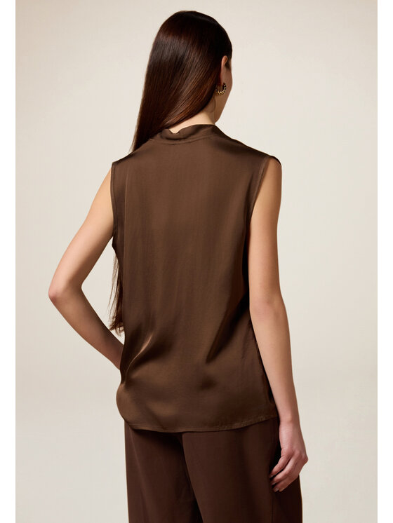 Oltre Oltre Blusa 2270R003024N022 Marrone Regular Fit